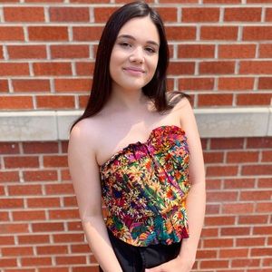 Anthropologie Maeve Floral Tube Top